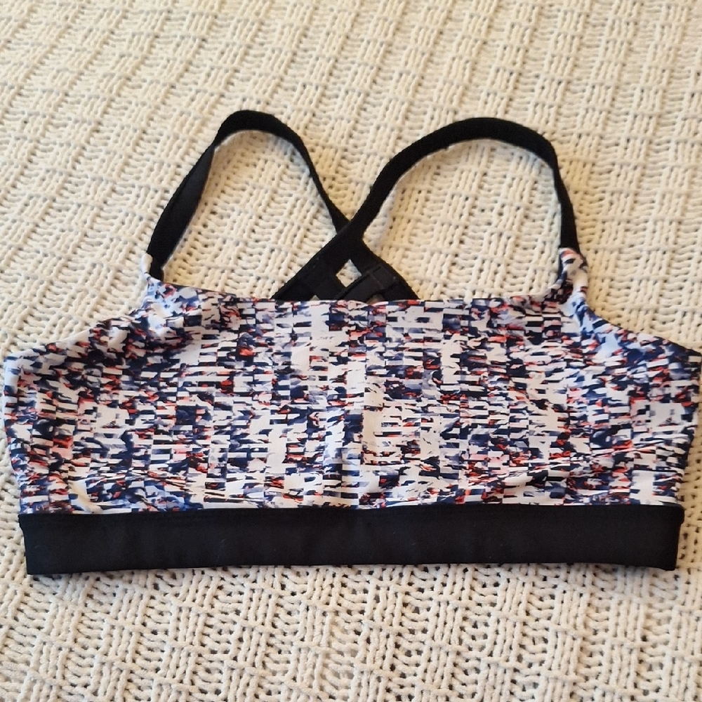 dip Multicolor Patterned Sports Bra